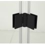 Hagser Carla drzwi prysznicowe 90 cm dwuczęściowe składane czarny mat/szkło przezroczyste HGR17000021 zdj.15