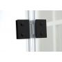 Hagser Carla drzwi prysznicowe 90 cm dwuczęściowe składane czarny mat/szkło przezroczyste HGR17000021 zdj.10
