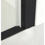Hagser Alena drzwi prysznicowe 130 cm dwuczęściowe przesuwne czarny mat/szkło przezroczyste HGR19000021 zdj.12