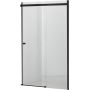 Hagser Alena drzwi prysznicowe 130 cm dwuczęściowe przesuwne czarny mat/szkło przezroczyste HGR19000021 zdj.1