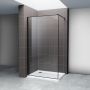 Hagser Hawisa Walk-In ścianka prysznicowa 90 cm czarny mat/szkło przezroczyste HGR50000022 zdj.3