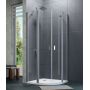 Huppe Design Pure 1/4 koła drzwi prysznicowe 100 cm uchylne srebrny połysk/szkło przezroczyste 8P1709.092.322 zdj.1