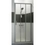 Hüppe Classics 2 4-kąt drzwi prysznicowe 90 cm srebrny mat/szkło przezroczyste Anti-Plaque C20307.087.322 zdj.1