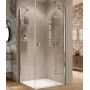 Hüppe Solva TG 4-kąt drzwi prysznicowe 90 cm prawe srebrny połysk/szkło przezroczyste Anti-Plaque S20402092322 zdj.1
