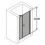 Hüppe Solva TG 4-kąt drzwi prysznicowe 90 cm prawe srebrny połysk/szkło przezroczyste Anti-Plaque S23002092322 zdj.3