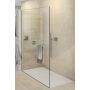 Hüppe Select+ Walk-In ścianka prysznicowa 90 cm wolnostojąca srebrny mat/szkło przezroczyste Anti-Plaque SL0103.087.322 zdj.1