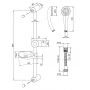 Invena Tetis zestaw prysznicowy chrom/czarny AU-44-001 zdj.2