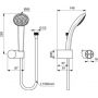 Ideal Standard Rain zestaw prysznicowy ścienny chrom B9506AA zdj.2