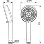 Ideal Standard Idealrain Alu+ słuchawka prysznicowa czarna BD580XG zdj.2