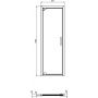 Ideal Standard Connect 2 drzwi prysznicowe 70 cm srebrny mat/szkło przezroczyste K9266EO zdj.2