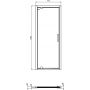 Ideal Standard Connect 2 drzwi prysznicowe 80 cm srebrny mat/szkło przezroczyste K9268EO zdj.2