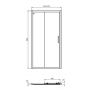 Ideal Standard Connect 2 drzwi prysznicowe 105 cm rozsuwane czarny mat/szkło przezroczyste K9274V3 zdj.2