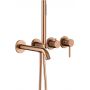 KFA Armatura Moza zestaw wannowo-prysznicowy podtynkowy szczotkowane różowe złoto 5039-411-34 zdj.1