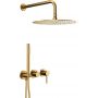 KFA Armatura Moza zestaw wannowo-prysznicowy podtynkowy z deszczownicą szczotkowane złoto 5039-511-31 zdj.1