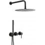 KFA Armatura Moza zestaw wannowo-prysznicowy podtynkowy z deszczownicą czarny 5039-511-81 zdj.1