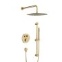 KFA Armatura Moza Brushed Light Gold zestaw prysznicowy podtynkowy termostatyczny z deszczownicą złoty jasny 5739-330-39 zdj.1
