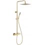 KFA Armatura Logon Brushed Light Gold zestaw prysznicowy ścienny termostatyczny z deszczownicą złoty szczotkowany 5746-920-39 zdj.1