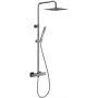 KFA Armatura Logon Gun Metal Grey Premium zestaw prysznicowy ścienny termostatyczny z deszczownicą grafitowy 5746-920-61 zdj.1