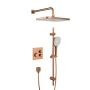 KFA Armatura Malaga Brushed Rose Gold zestaw prysznicowy podtynkowy termostatyczny z deszczownicą miedź szczotkowana 5759-330-34 zdj.1