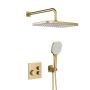 KFA Armatura Malaga Brushed Light Gold zestaw prysznicowy podtynkowy termostatyczny z deszczownicą złoty jasny 5759-530-39 zdj.1