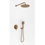 Kohlman Axel Brushed Copper zestaw prysznicowy podtynkowy z deszczownicą 25 cm miedź szczotkowana QW210ABCR25 zdj.1