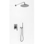 Kohlman Experience Grey zestaw prysznicowy podtynkowy z deszczownicą 30 cm szczotkowany grafit QW210EGR30 zdj.1