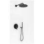 Kohlman Roxin Black zestaw prysznicowy podtynkowy z deszczownicą 30 cm czarny mat QW210RBR30 zdj.1