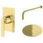 Kohlman Experience Gold zestaw prysznicowy podtynkowy z deszczownicą złoty połysk QW220EGDR25 zdj.1