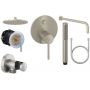 Kludi Bozz zestaw prysznicowy podtynkowy z deszczownicą nikiel szczotkowany (88022, 38759N576, 66514N5-00, 64325N5-00, 39120N5-00, 60547N5-00, 61071N5-00) zdj.1