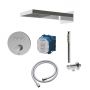 Zestaw Kronenbach Smart Push bateria wannowo-prysznicowa podtynkowa termostatyczna chrom z deszczownicą i kompletem natryskowym KB-Set11CR zdj.1