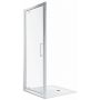 Koło Geo drzwi prysznicowe 80 cm srebrny połysk/szkło przezroczyste 560.115.00.3 zdj.1