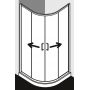 Kermi Cada XS kabina prysznicowa 90 cm półokrągła srebrny połysk/szkło przezroczyste CKT5509020VPK zdj.2