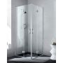 Kermi Liga LI 2CL drzwi prysznicowe 110 cm częściowe 1/2 lewe srebrny mat/szkło przezroczyste LI2CL110201PK zdj.1