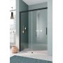 Kermi Nica NI L2L drzwi prysznicowe 160 cm wnękowe lewe czarny soft/szkło przezroczyste NIL2L160203PK zdj.1