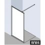Kermi Walk-In XD WW4 ścianka prysznicowa 110 cm czarny soft/szkło przezroczyste XDWW4110203PK zdj.3