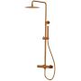LaVita Spark zestaw prysznicowy ścienny z deszczownicą miedź zdj.1