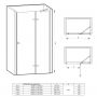 Massi Lapaz System drzwi prysznicowe 120 cm szkło przezroczyste MSKP-LA-0051200 zdj.2