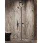 New Trendy Oxia Black kabina prysznicowa 80x100 cm prostokątna prawa czarny mat/szkło przezroczyste AXJ-0302-WU zdj.3