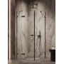 New Trendy Oxia Black kabina prysznicowa 80x80 cm kwadratowa lewa czarny mat/szkło przezroczyste AXJ-0318-WU zdj.3