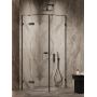 New Trendy Oxia Black kabina prysznicowa 80x80 cm kwadratowa lewa chrom połysk/szkło przezroczyste AXJ-0318 zdj.3