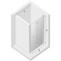 New Trendy New Soleo drzwi prysznicowe 100 cm wnękowe prawe chrom/szkło przezroczyste D-0136A zdj.2