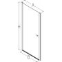New Trendy New Soleo Black drzwi prysznicowe 90 cm wnękowe czarny półmat/szkło przezroczyste D-0211A zdj.2