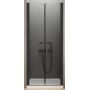 New Trendy New Soleo Black drzwi prysznicowe 90 cm wnękowe czarny półmat/szkło przezroczyste D-0215A zdj.1