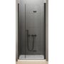 New Trendy New Soleo Black drzwi prysznicowe 90 cm wnękowe prawe czarny półmat/szkło przezroczyste D-0224A zdj.1