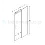 New Trendy Sling Black drzwi prysznicowe 120 cm czarny półmat/szkło przezroczyste D-0270A zdj.2