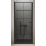 New Trendy New Soleo Black drzwi prysznicowe 90 cm wnękowe czarny półmat/szkło z nadrukiem D-0277A zdj.1