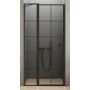 New Trendy New Soleo Black drzwi prysznicowe 90 cm wnękowe lewe czarny półmat/szkło z nadrukiem D-0279A zdj.1