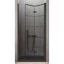 New Trendy New Soleo Black drzwi prysznicowe 90 cm wnękowe prawe czarny półmat/szkło z nadrukiem D-0284A zdj.1