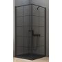 New Trendy New Soleo Black kabina prysznicowa 90x90 cm kwadratowa czarny mat/szkło ze wzorem D-0285A/D-0120B zdj.1
