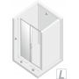 New Trendy Prime White drzwi prysznicowe 130 cm wnękowe lewe biały mat/szkło przezroczyste D-0406A zdj.2